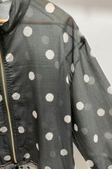Khaki Green Polkadot Lightweight Bomber Jacket