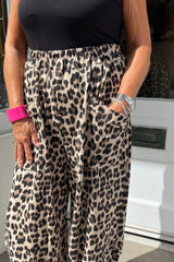 Leopard Cotton Cocoon Trousers