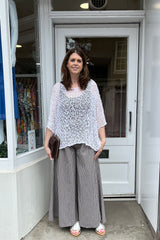 White Popcorn Poncho Top