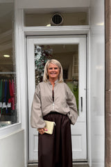 Taupe Scarlett Puff Hem Jacket