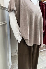 Chocolate Brown Nicole Wide Leg Trousers