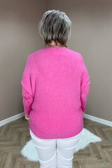 Fuchsia Pink Soft Knit Jumper