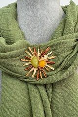 Sunburst Statement Magnetic Brooch