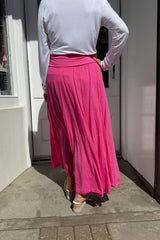 Cerise Pink Gypsy Maxi Skirt