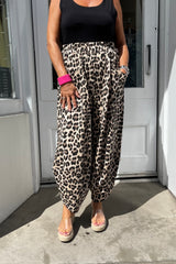 Leopard Cotton Cocoon Trousers