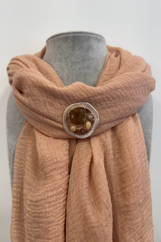 Golden Orbit Magnetic Brooch