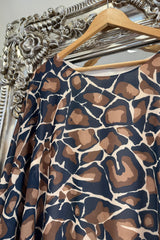 Navy Blue Shirley Poncho Blouse