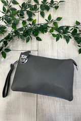 Slate Grey Cleo Zip Crossbody Bag