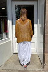 Mustard Yellow Popcorn Poncho Top