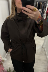 Jen Chocolate Brown Lightweight Mac