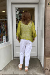 Pistachio Green Popcorn Poncho Top