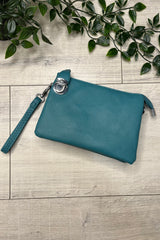 Teal Cleo Zip Crossbody Bag