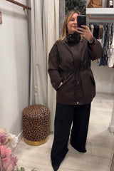 Jen Chocolate Brown Lightweight Mac