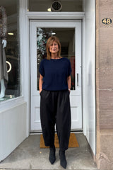 Navy Blue Yasmin Short Sleeve Knit