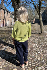 Navy Premium Crop Trouser
