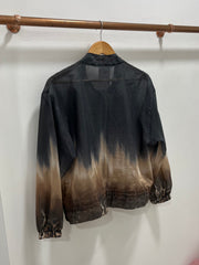 Black Ombre Lightweight Bomber Jacket
