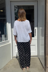 Black and White Polkadot Trousers