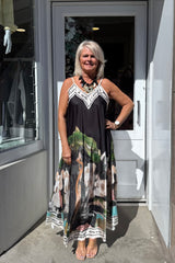 Black Silky Cami Maxi Dress