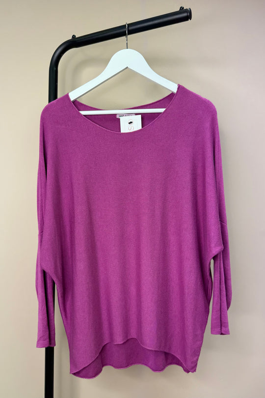Magenta Soft Knit Jumper