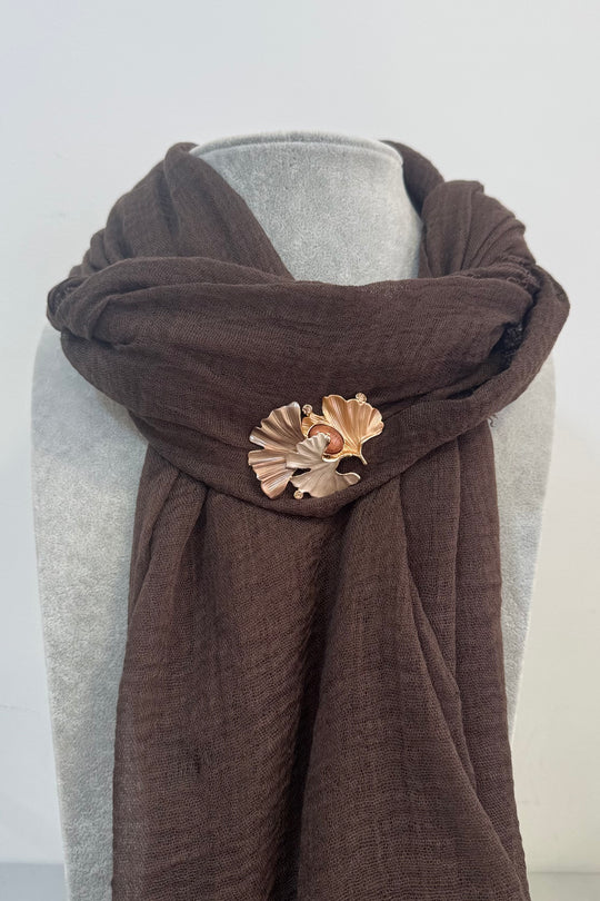 Bronze Leaf Magnetic Brooch