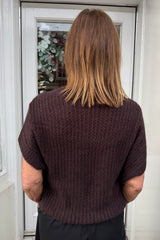 Chocolate Brown Yasmin Short Sleeve Knit