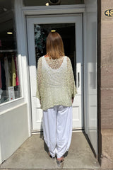 Sage Green Popcorn Poncho Top
