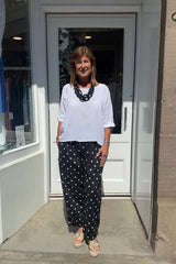 Black and White Polkadot Trousers