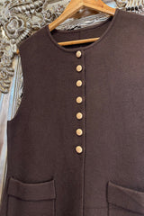 Chocolate Brown Knitted Waistcoat