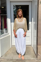Taupe Popcorn Poncho Top