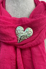 Green Tree of Life Heart Magnetic Brooch