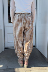 Toffee Brown Ivy Gingham Pants