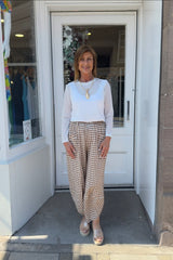Toffee Brown Ivy Gingham Pants