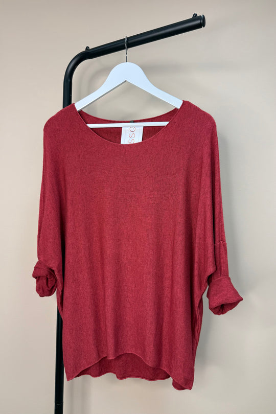 Burgundy Soft Knit Jumper