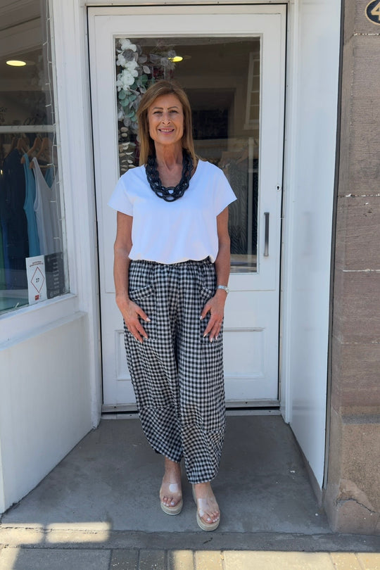 Black Ivy Gingham Pants