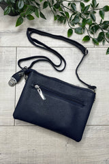 Navy Cleo Zip Crossbody Bag