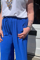 Cobalt Blue Wide Leg Culottes