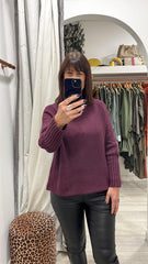 Khaki Green Ribby Knit Jumper