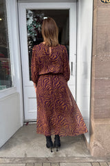 Zena Mustard Zebra Printed Dress