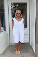 Crisp White Bella Playsuit
