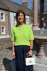 Lime Green Alpaca Short Sleeved Jumper