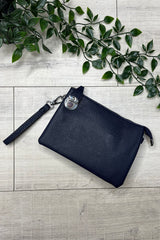Navy Cleo Zip Crossbody Bag