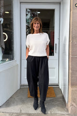 Winter White Yasmin Short Sleeve Knit