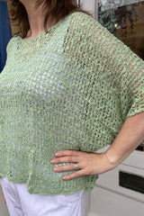 Mint Green Popcorn Poncho Top
