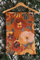 Rust Autumn Gold Fleck Floral Scarf