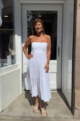 White Gypsy Maxi Skirt