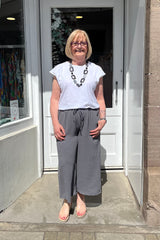Charcoal Grey Wide Leg Culottes