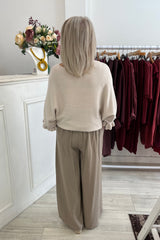 Stone Nicole Wide Leg Trousers