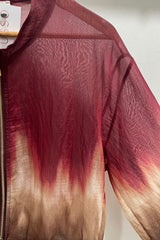 Burgundy Ombre Lightweight Bomber Jacket