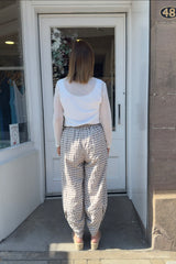 Taupe Ivy Gingham Pants