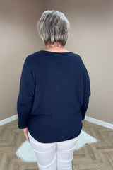 Navy Blue Soft Knit Jumper
